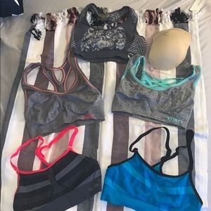 5 Sports Bras-3 Champion, 2 XOXO & 3 pairs of cups
